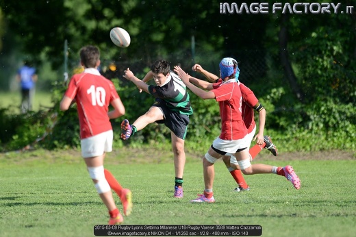 2015-05-09 Rugby Lyons Settimo Milanese U16-Rugby Varese 0589 Matteo Cazzamali